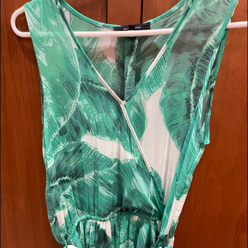 Diana Maxi Dress Banana Leaves Size Large.
